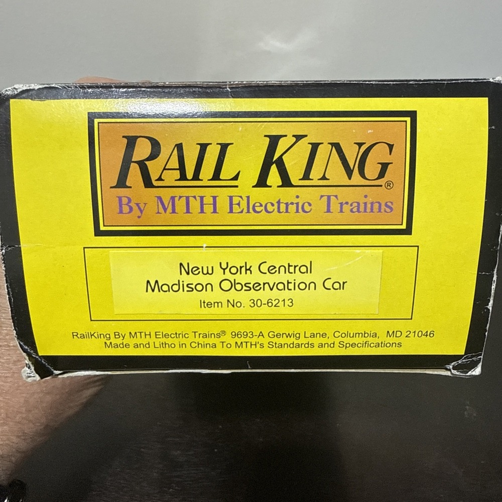 Rail King MTH O Gauge 30-6213 New York Central Madison Observation Car Buffalo - Picture 4 of 4
